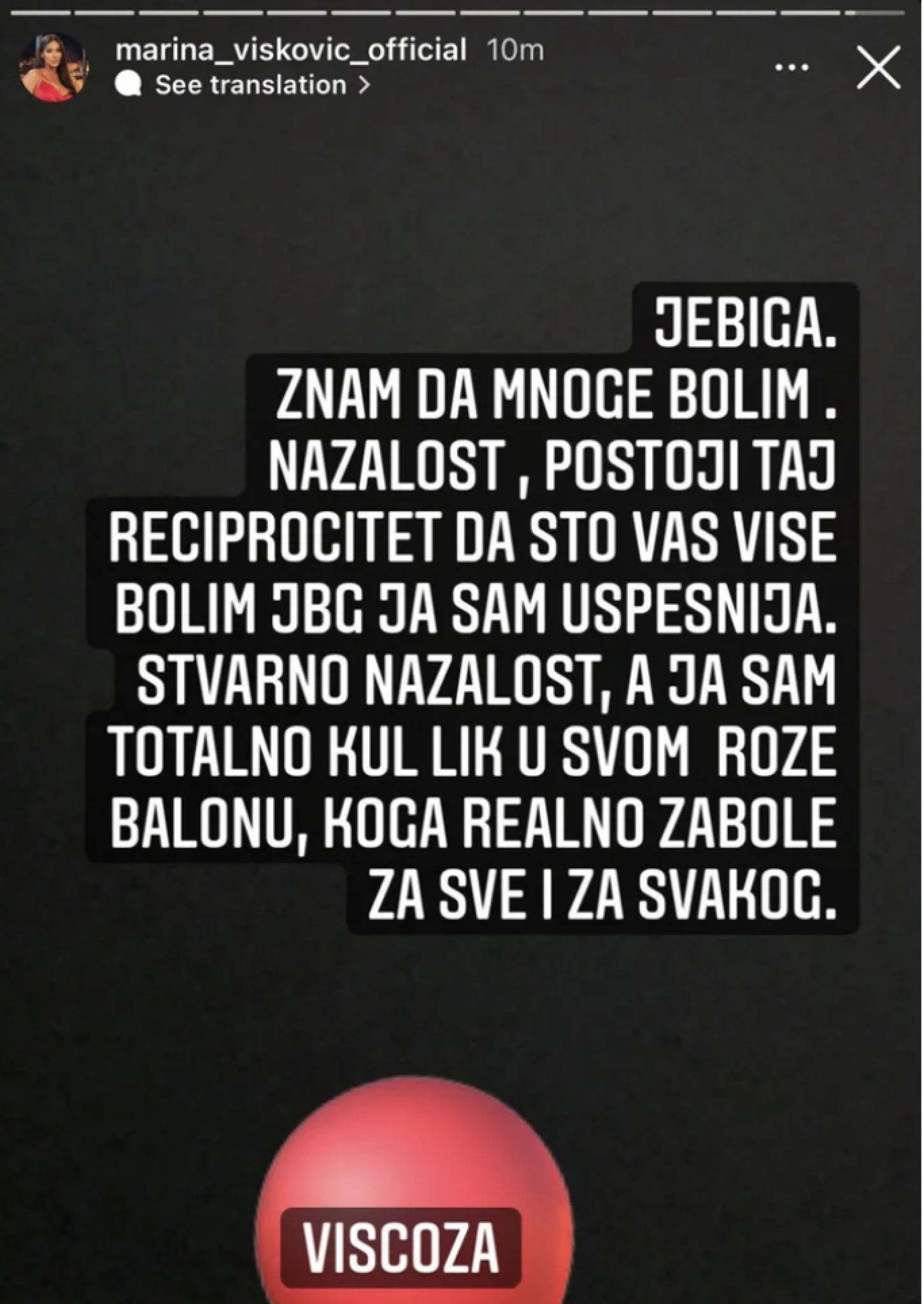 ZNAM DA VAS BOLIM! Marina Visković uputila jasnu poruku svima na društvenim mrežama nakon glasina da je u vezi sa oženjenim biznismenom!