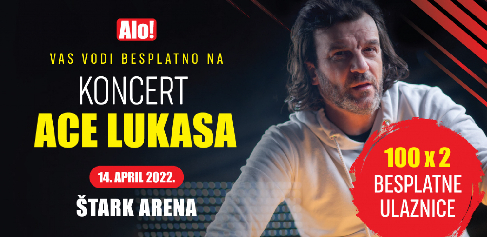 POKLON Alo! vas vodi besplatno na koncert Ace Lukasa