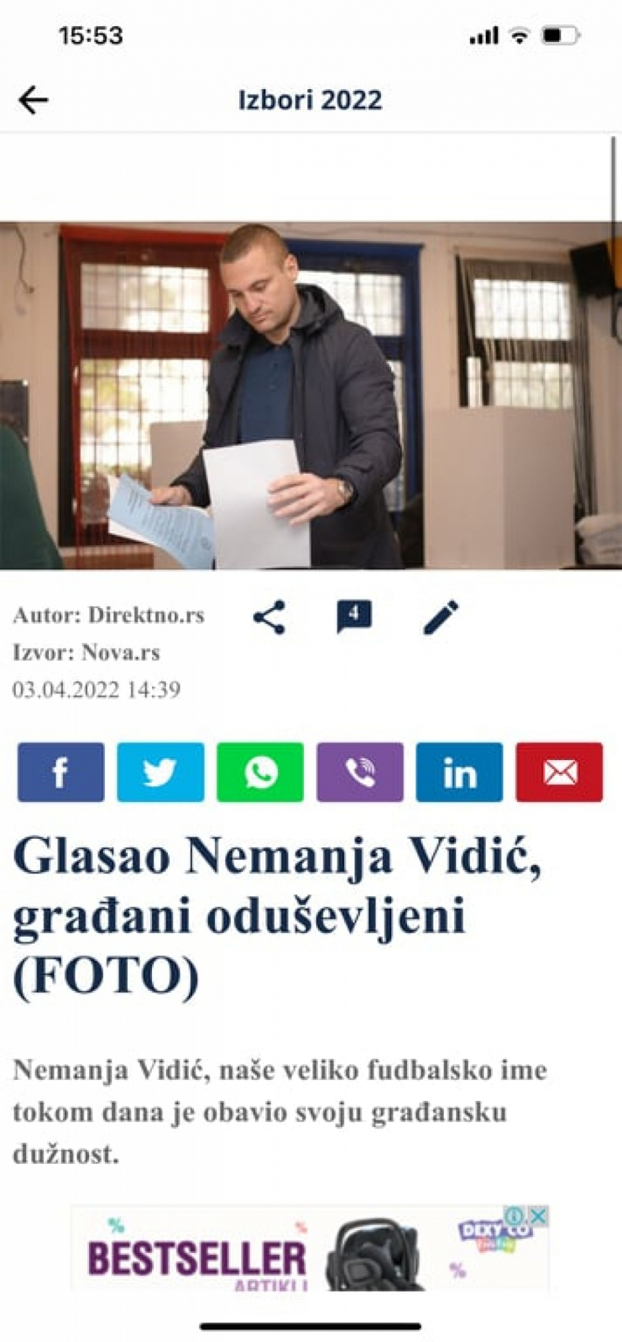 ĐILASOVCI KRŠE ZAKON Među njima i slavni fudbaler Vidić: Snimaju glasanje i pokazuju listiće! (FOTO/VIDEO)