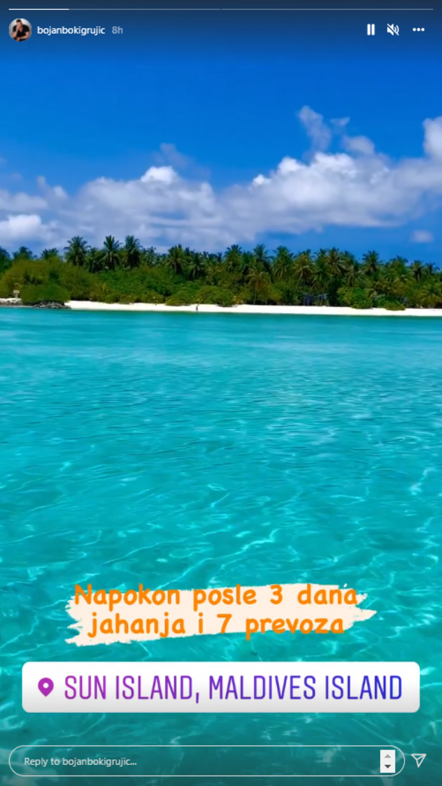 POSLE TRI DANA JAHANJA I SEDAM PREVOZA! Mia i Bojan stigli na egzotičnu destinaciju, pa pokazali u kakvom se luksuzu baškare! (FOTO)