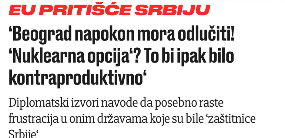 USTAŠE MAŠTAJU O BOMBAMA, MAKAR I POLITIČKIM, PROTIV VUČIĆA I SRBIJE Žele da se suspenduju pregovori naše zemlje sa EU!