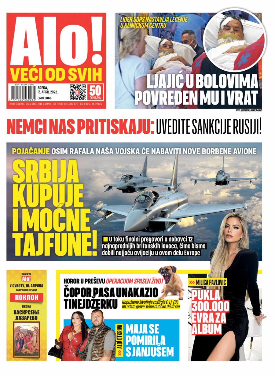 SRBIJA KUPUJE I MOĆNE TAJFUNE! Posle rafala naša vojska nabavlja nove borbene avione