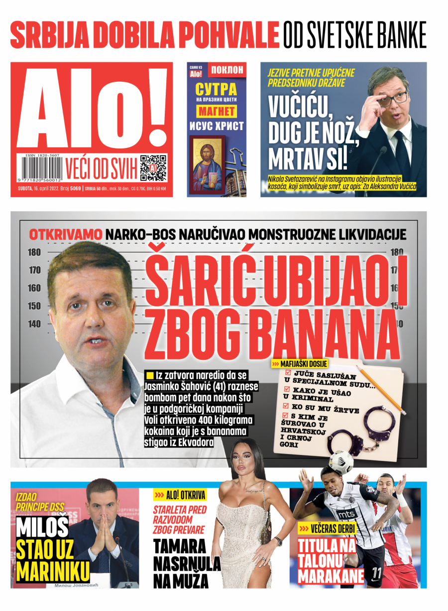 OTKRIVAMO PLJEVALJSKI NARKO-BOS NARUČIVAO MONSTRUOZNA UBISTVA Šarić ubijao i zbog banana!