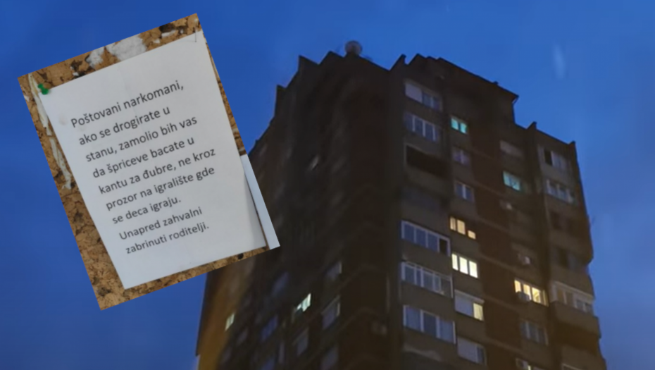 POŠTOVANI NARKOMANI... Poruka iz solitera o kojoj priča ceo Beograd! (FOTO)