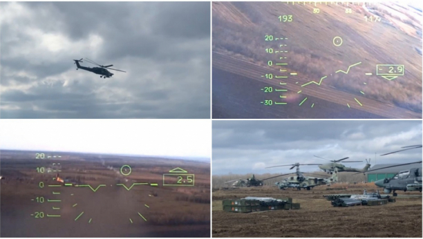POGLEDAJTE KAKO NOĆNI LOVAC SIPA SMRT SA NEBA Ruski Mi-28n izvršili uspešan raketni napad na kamufliranu ukrajinsku PVO (VIDEO)