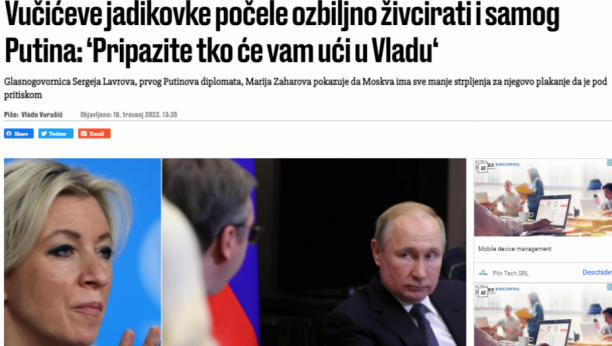 NOVI UDAR USTAŠKIH MEDIJA Boli ih Vučićeva nezavisna politika!