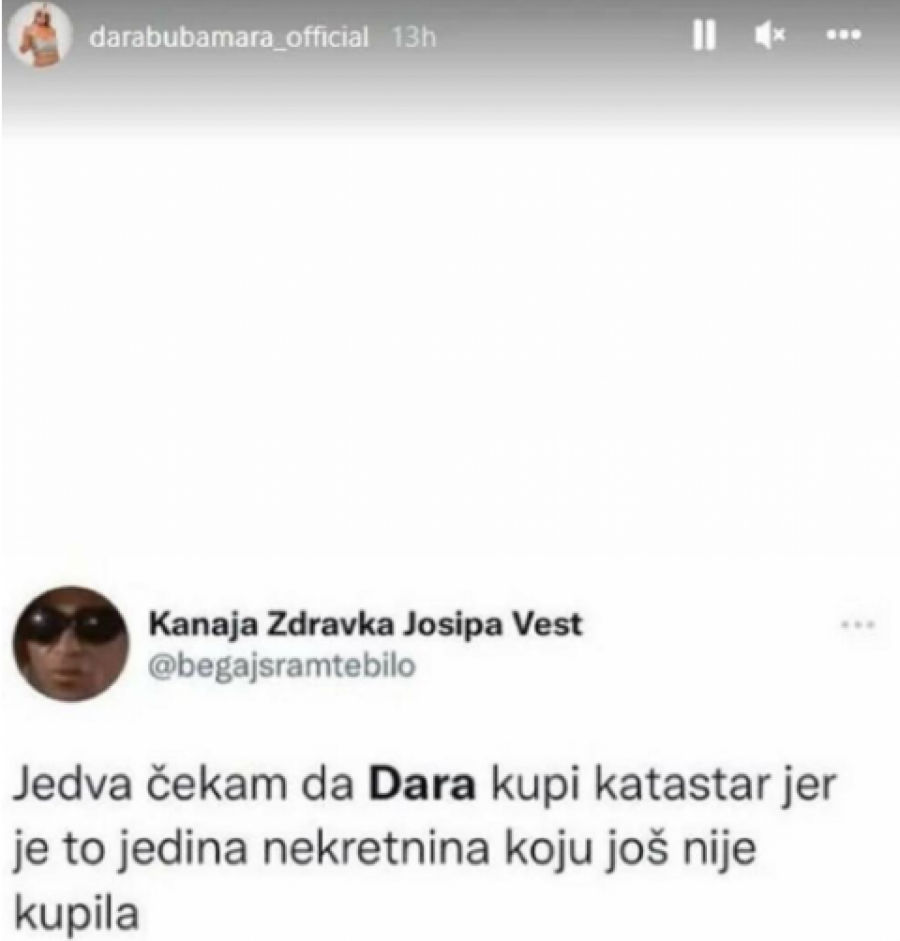 SAMO JOŠ KATASTAR NIJE KUPILA Dara Bubamara na udaru tviteraša zbog raskošnog života (FOTO)