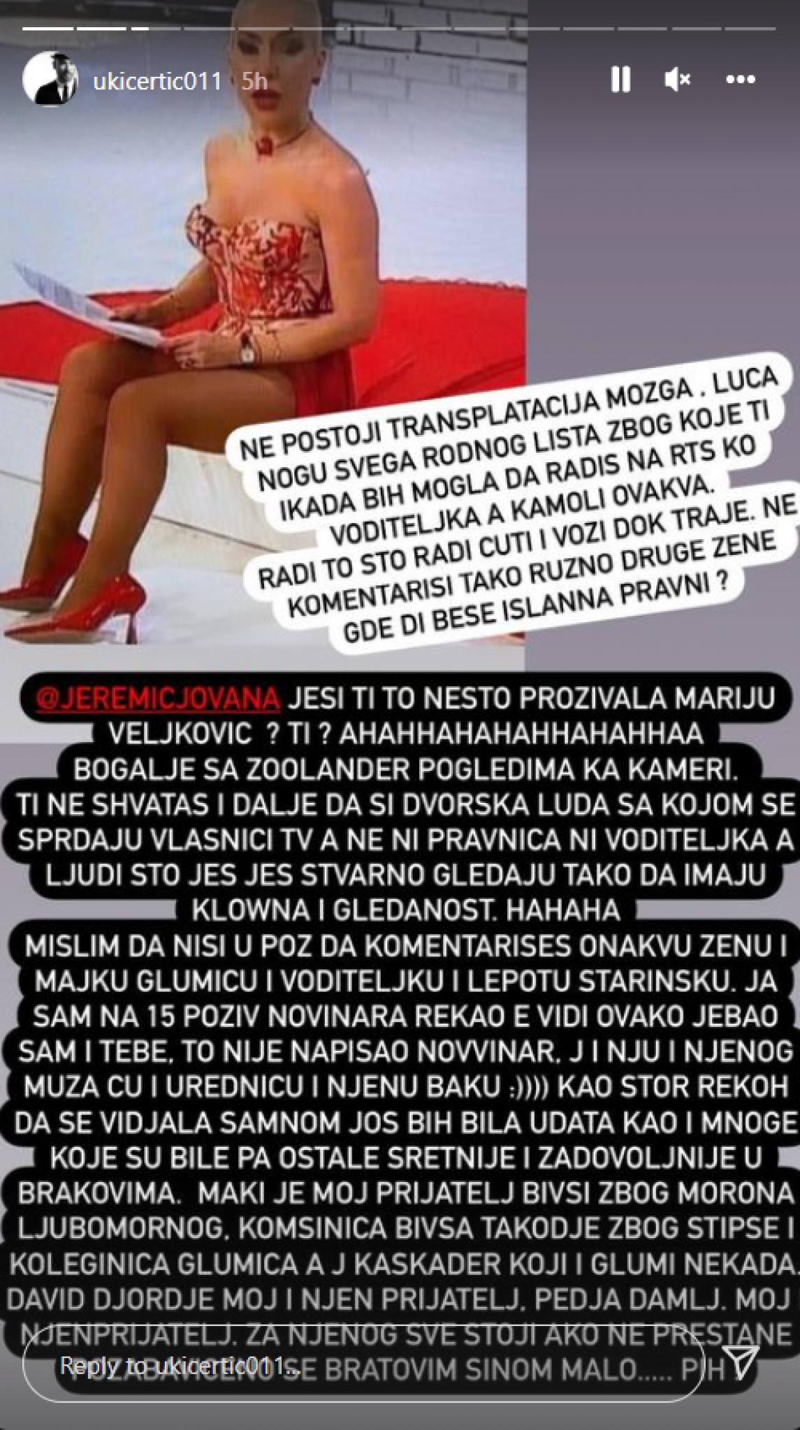TI SI DVORSKA LUDA, A NE PRAVNICA I VODITELJKA Uroš Ćertić brutalno izvređao Jovanu zbog Marije Veljković (FOTO)