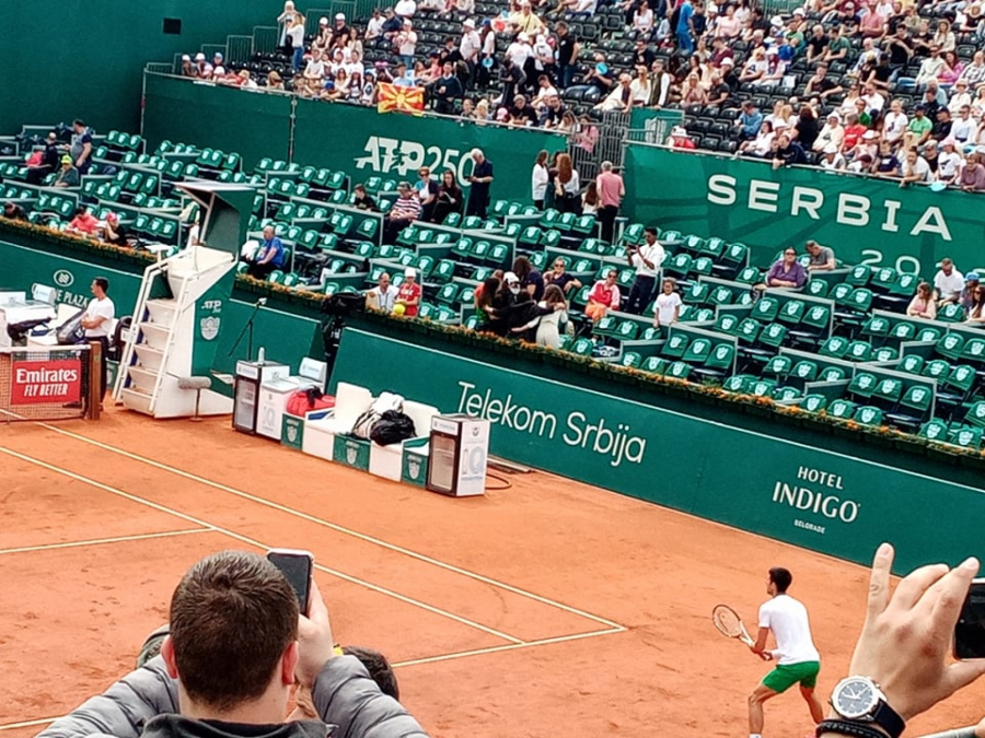 PRIPREMA ZA SPEKTAKL Neposredno pred finale, Novak trenirao sa Međedovićem (FOTO)