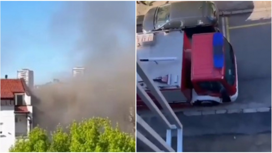 GORI PORODIČNA KUĆA NA VRAČARU Vatrogasci došli na teren, a onda je nastao veliki problem (VIDEO)