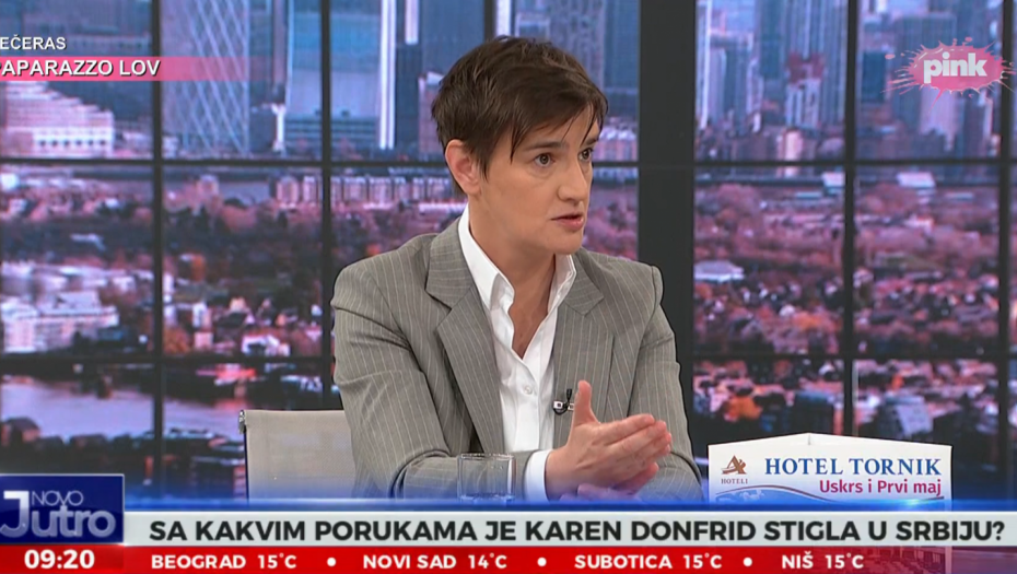 PREMIJERKA BRNABIĆ: "Niko ne sme da dođe u Srbiju i da nas ucenjuje i preti"