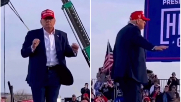 VRLO LAGANO I OSLOBOĐENO Pristalice oduševljene Trampovim plesom (VIDEO)