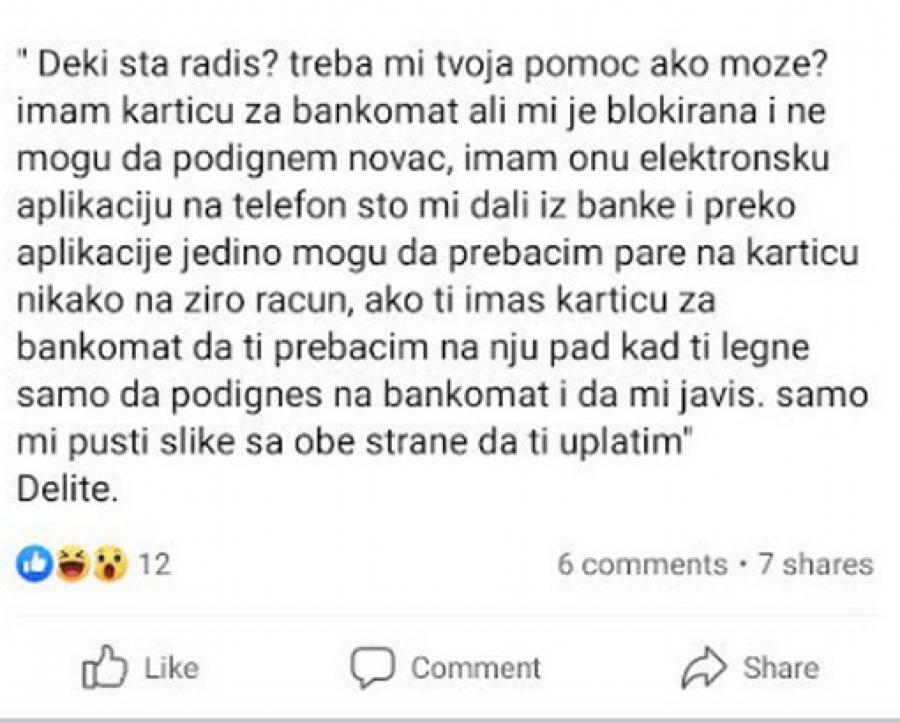 POJAVILA SE NOVA PREVARA NA FEJSBUKU Koriste vaše ime