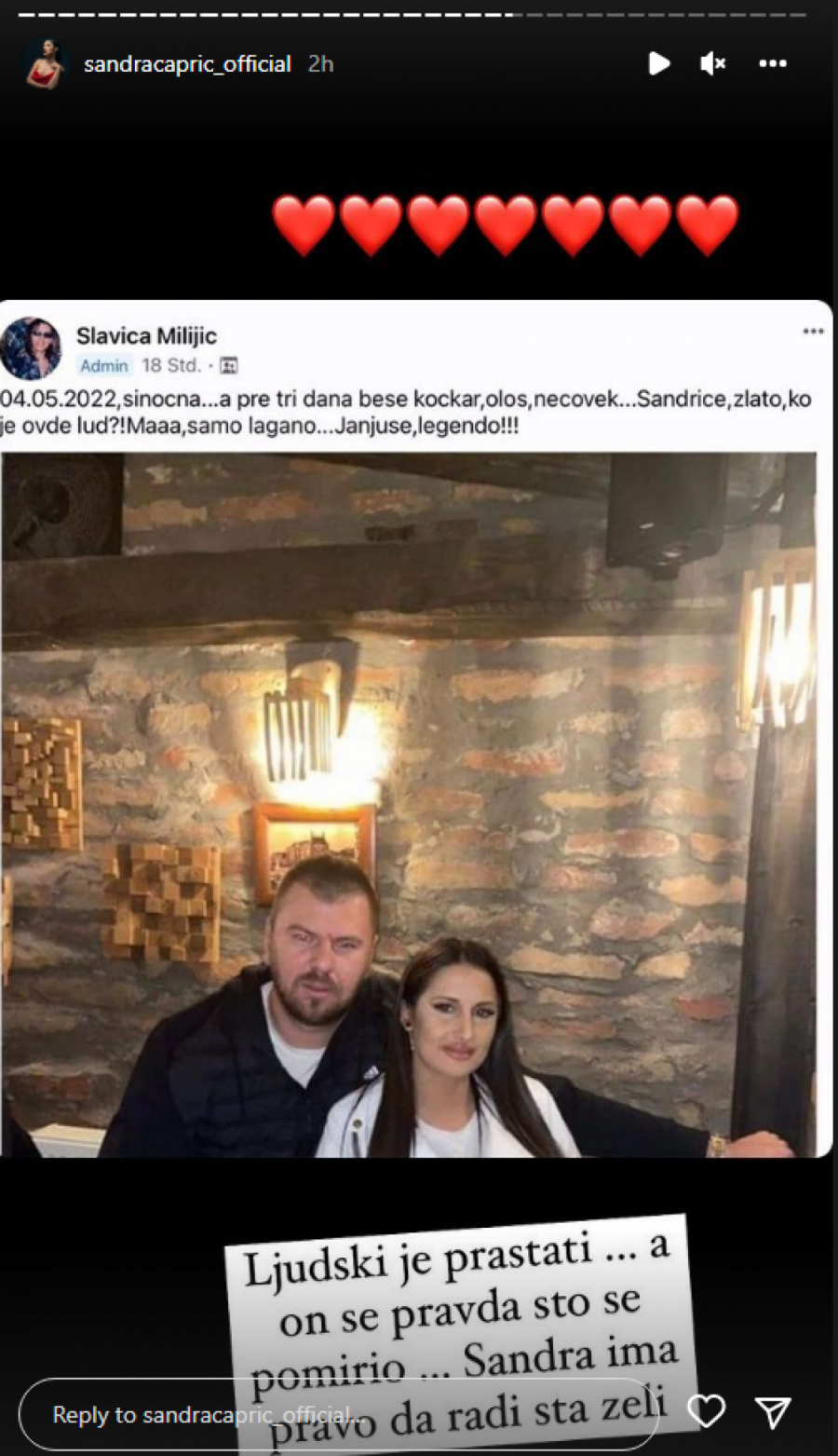 PONOVO ZARATILI BIVŠI PRIJATELJI Sandra Čaprić besna na Janjuša, objavila prepiske, pa ovako pretila
