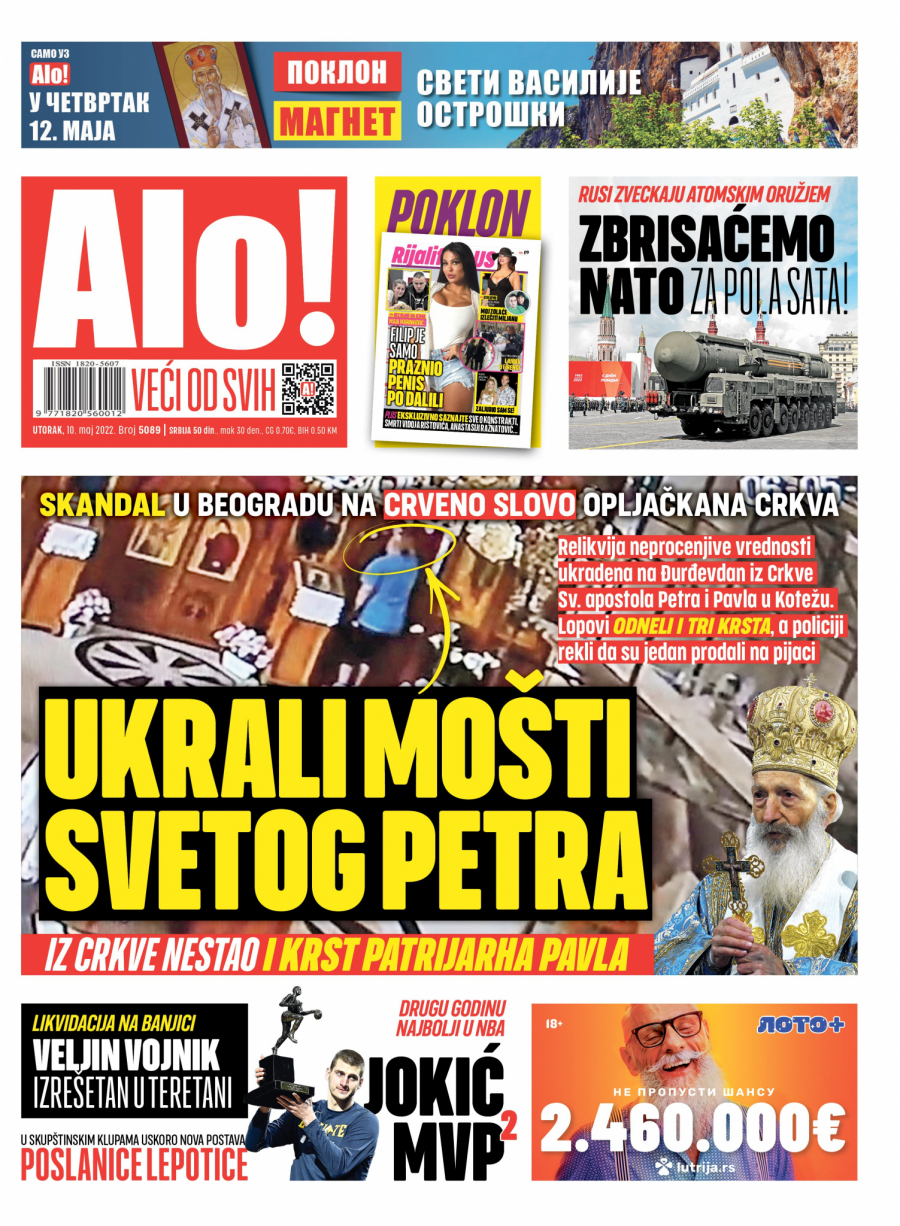 Skandal: U Beogradu na veliki svetac opljačkana crkva Ukradene mošti Svetog Petra!