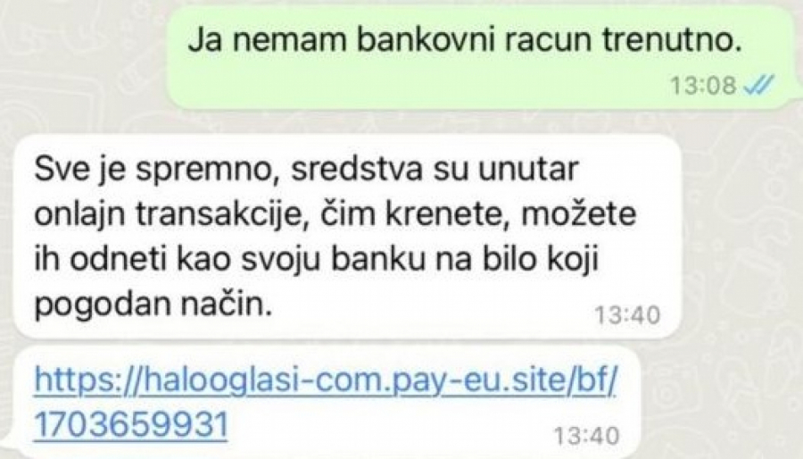 OVU PORUKU NIKAKO NE OTVARAJTE Prevaranti pokušavaju da vam skinu pare sa računa