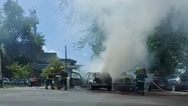 POŽAR U BEOGRADU Izgoreo automobil u naselju Filmski grad (VIDEO)
