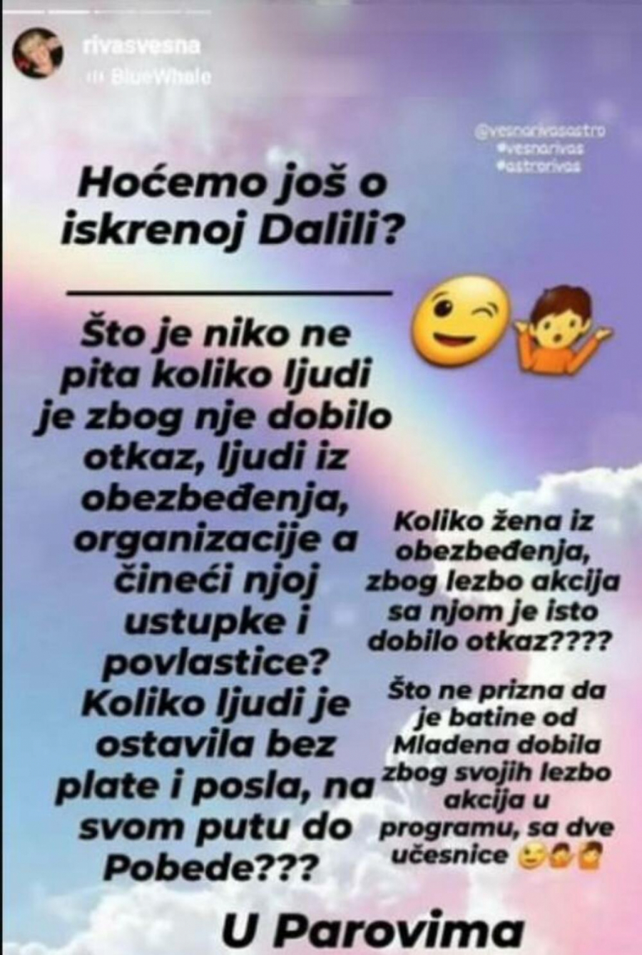 OD MLADENA JE DOBILA BATINE ZBOG LEZBO AKCIJE Otkrivene mračne tajne iz Daliline prošlosti, a upletene su i ove dve rijaliti učesnice