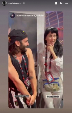 SVE TVOJE PREVAZILAZI EVROVIZIJU Končita se ne odvaja od Konstrakte u Torinu i ne krije oduševljenje našom predstavnicom (FOTO)