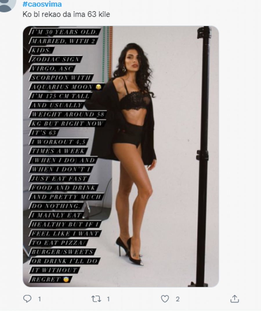 OTKRILA KOLIKO KILOGRAMA IMA Švonja progovorila o ishrani, treningu i horoskopskom znaku (FOTO)