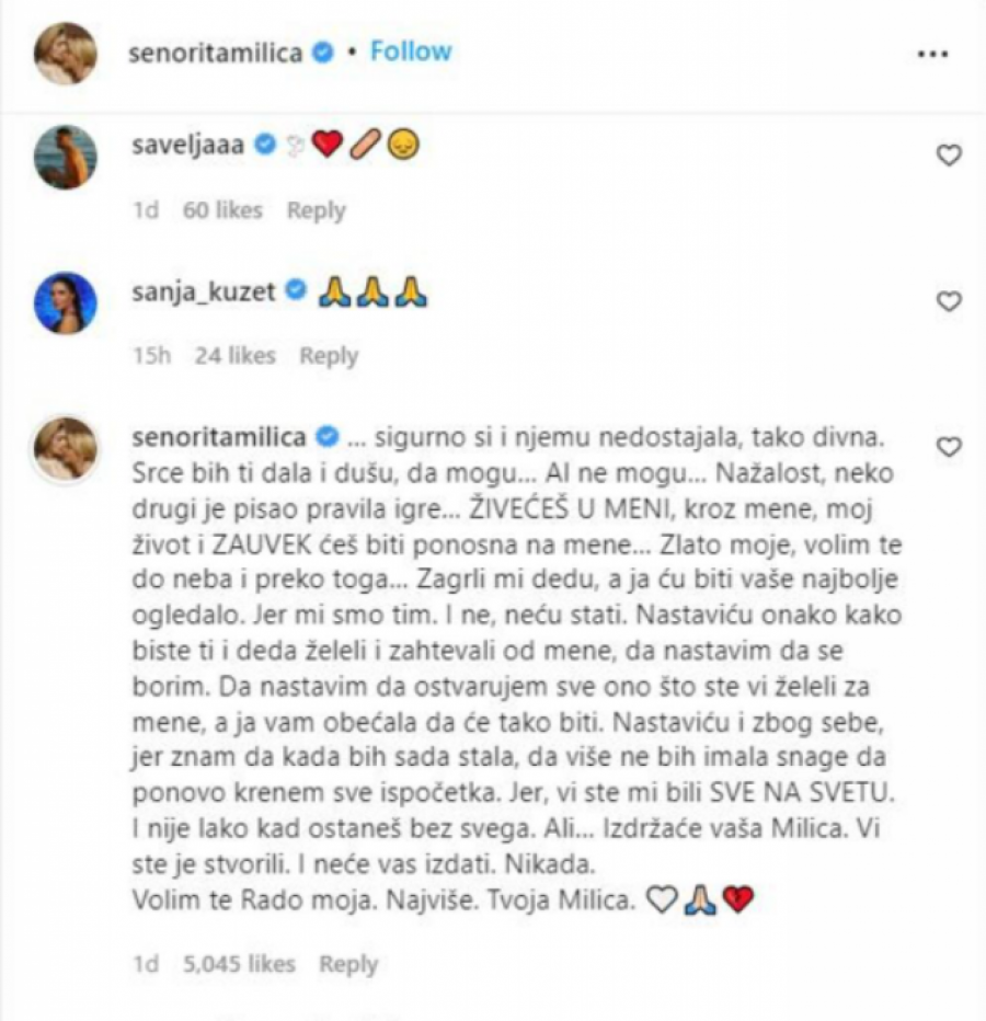 SAVELJIĆ PRUŽIO PODRŠKU MILICI U TEŠKIM DANIMA Vaterpolistu i pevačicu spojila tragedija (FOTO)