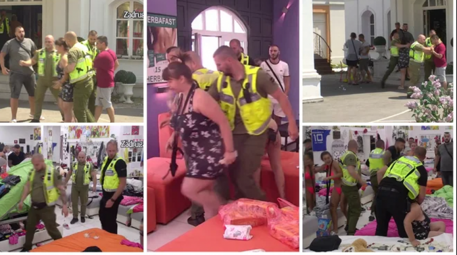 NE SMIRUJE SE Agresivna Miljana ponovo tuče Zolu,  obezbeđenje ih razdvaja, haos u beloj kući (FOTO)