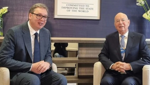 VUČIĆ NA SASTANKU SA IZVRŠNIM DIREKTOROM SVETSKOG EKONOMSKOG FORUMA: Zahvalio sam Klausu Švabu što je pre sedam godina i Srbiju pozvao da bude redovan učesnik
