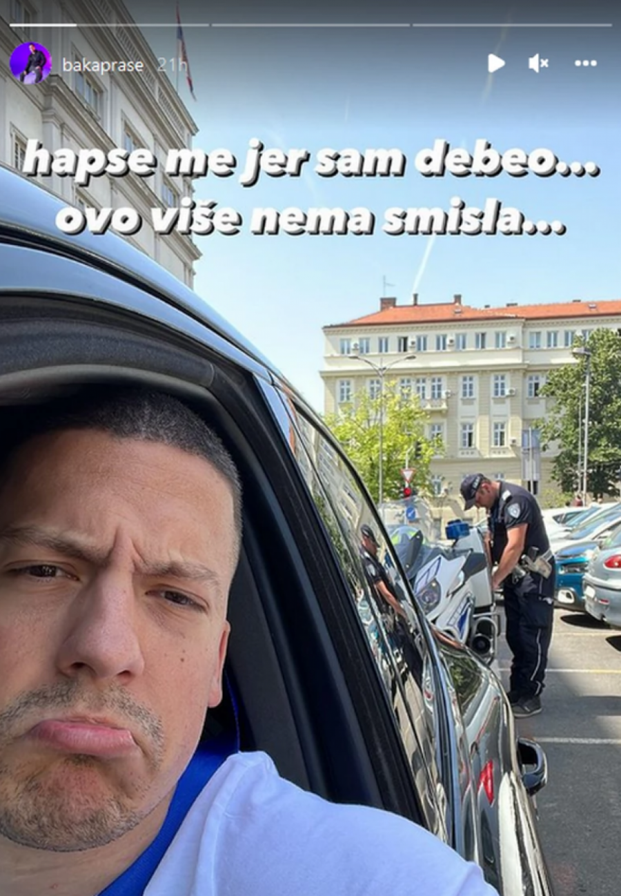 BAKU PRASETA ZAUSTAVILA POLICIJA! Jutjuber ponovo divlja po ulicama Beograda, ovakva bahatost se dugo nije videla (FOTO)