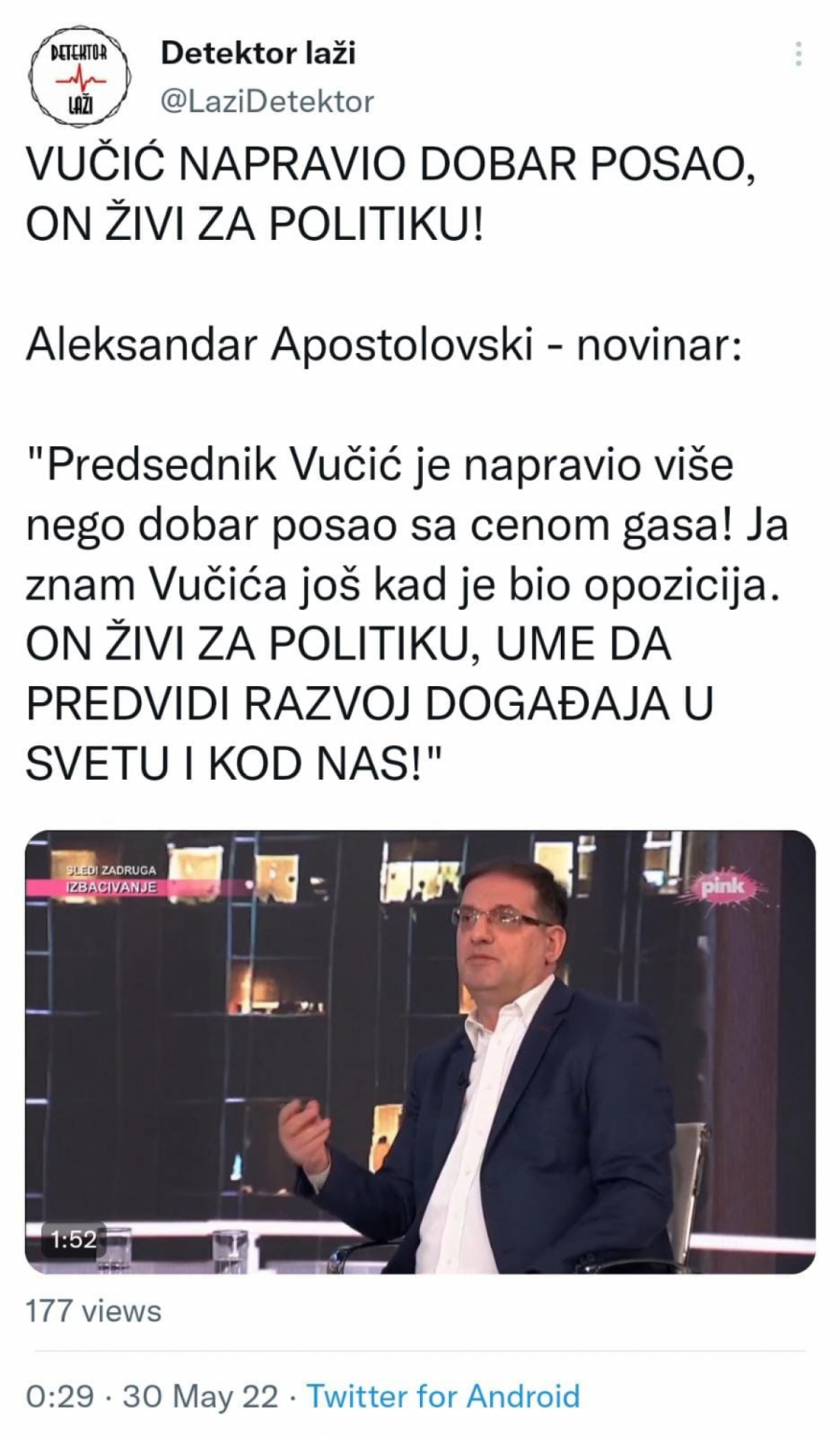 VUČIĆ NAPRAVIO DOBAR POSAO SA CENOM GASA Novinar otkrio: Znam ga kad je bio opozicija, on živi za politiku! (VIDEO)