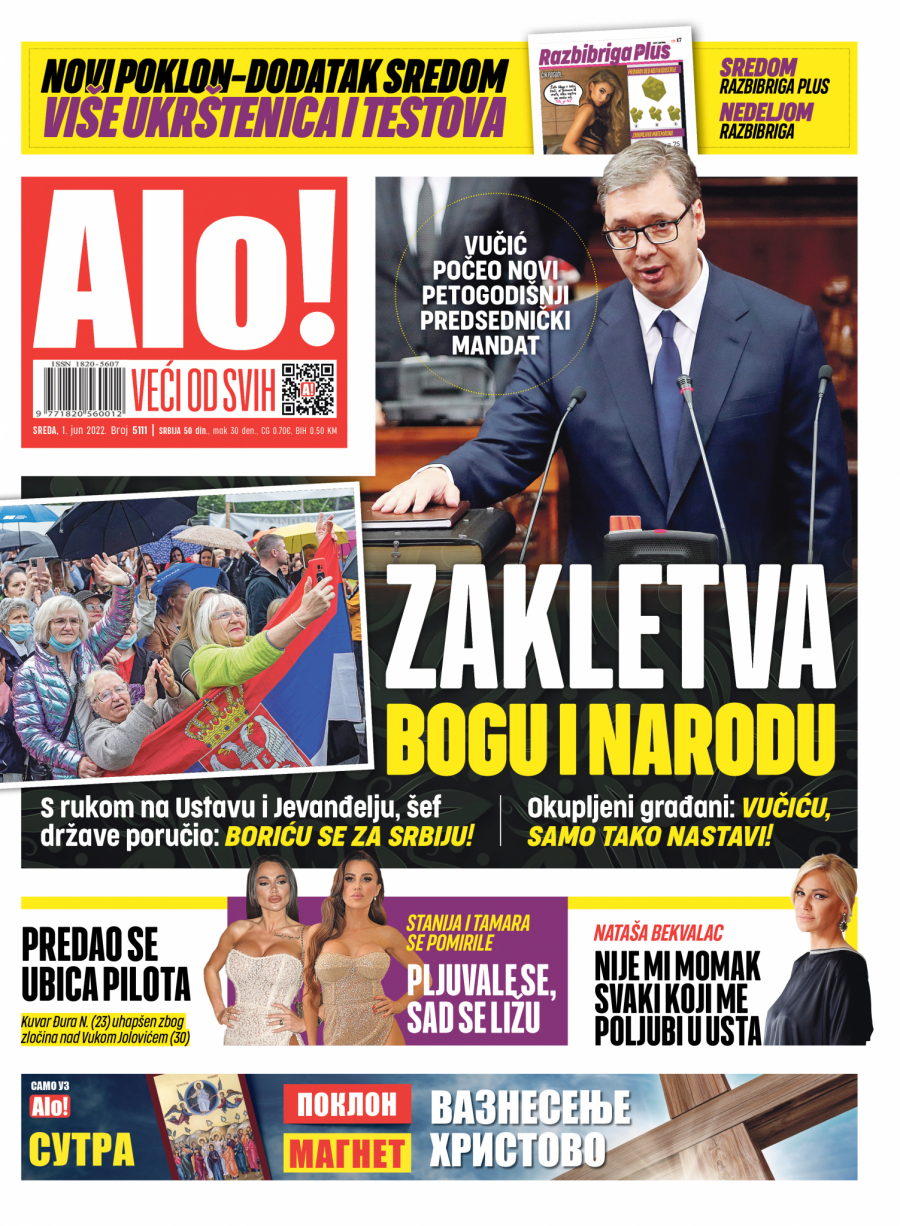ZAKLETVA BOGU I NARODU Aleksandar Vučić počeo novi petogodišnji predsednički mandat