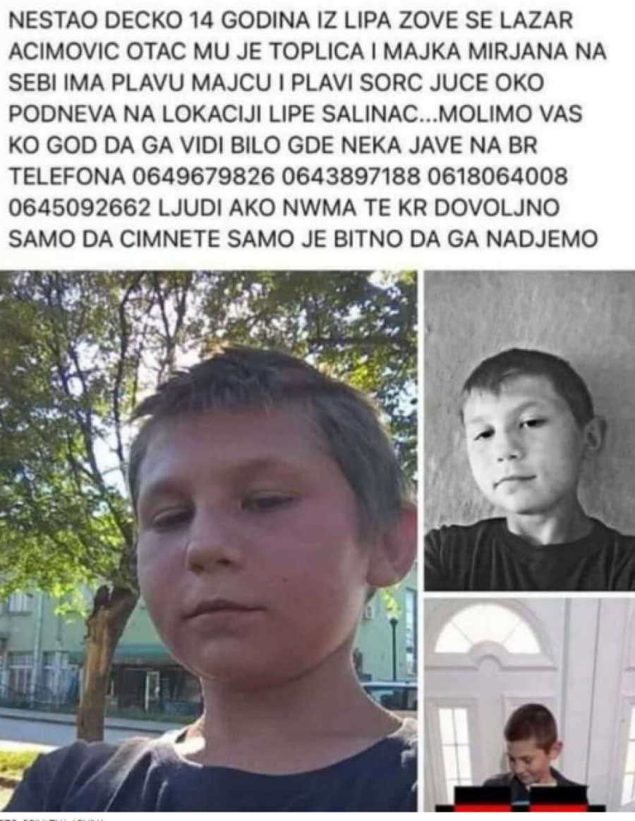 HITAN APEL ZA POMOĆ! Nestao Lazar iz Smedereva, brat prijavio nestanak!