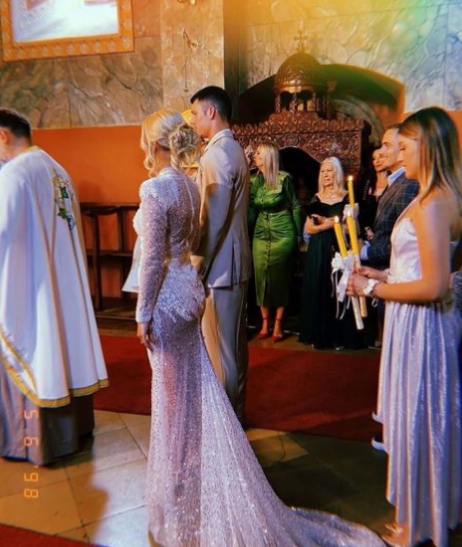 UDALA SE BIVŠA DEVOJKA LUKE JOVIĆA Anđela Manitašević danas se venčala sa fudbalerom Nemanjom Brankovićem (FOTO)