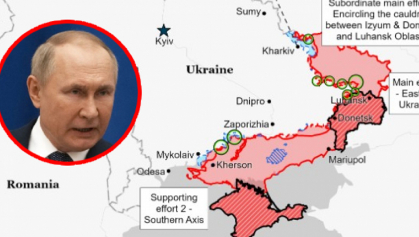 OVO JE NOVA MAPA UKRAJINSKOG KONFLIKTA Rusi odlučni da dobiju jednu bitku, Ukrajinci im komplikuju plan