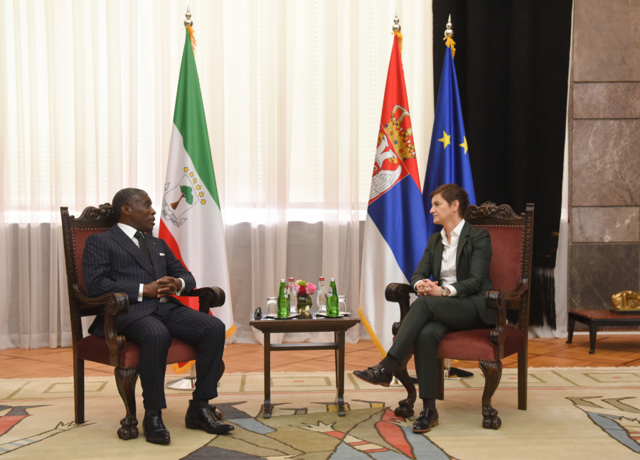 SASTANAK U PALATI SRBIJA Premijerka Brnabić sa potpredsednikom Ekvatorijalne Gvineje (FOTO)
