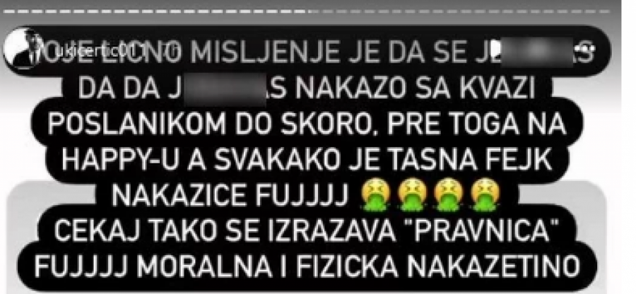 MORALNA NAKAZO SA KVAZI POSLANIKOM Uroš Ćertić ponovo udara na Jovanu Jeremić, izgovorio užasne stvari na njen račun