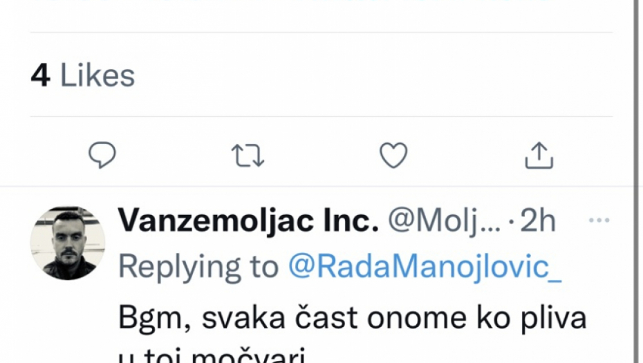 Rada Manojlović Tviter