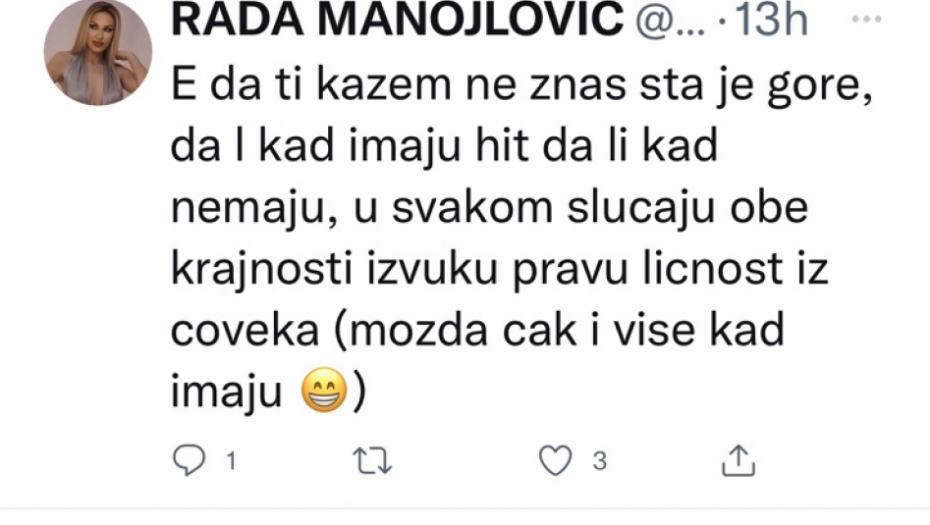 Rada Manojlović Tviter