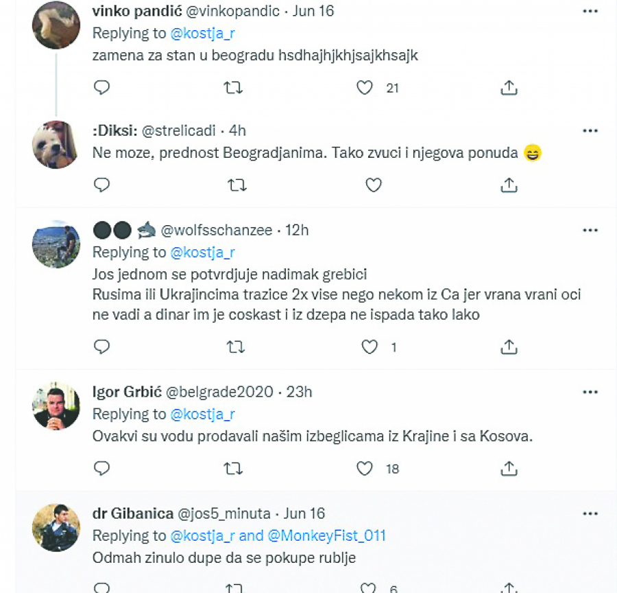 RUSI ZLATNA KOKA ZA ŠUMADINCE Hit oglas u kom vlasnica prodaje kuću u centru Čačka, prednost daje izbeglicama sa Istoka (FOTO)