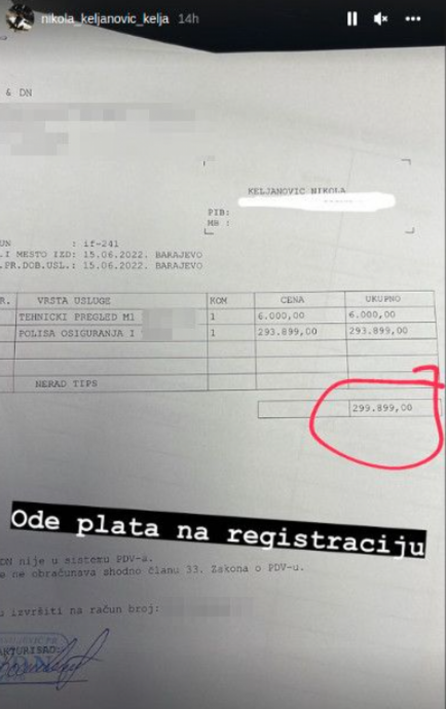 ODE CELA PLATA! Nikola Keljanović Kelja ne prestaje da šokira javnost ciframa, a evo za šta je ćaletov sin sada iskeširao 300 hiljada (FOTO)