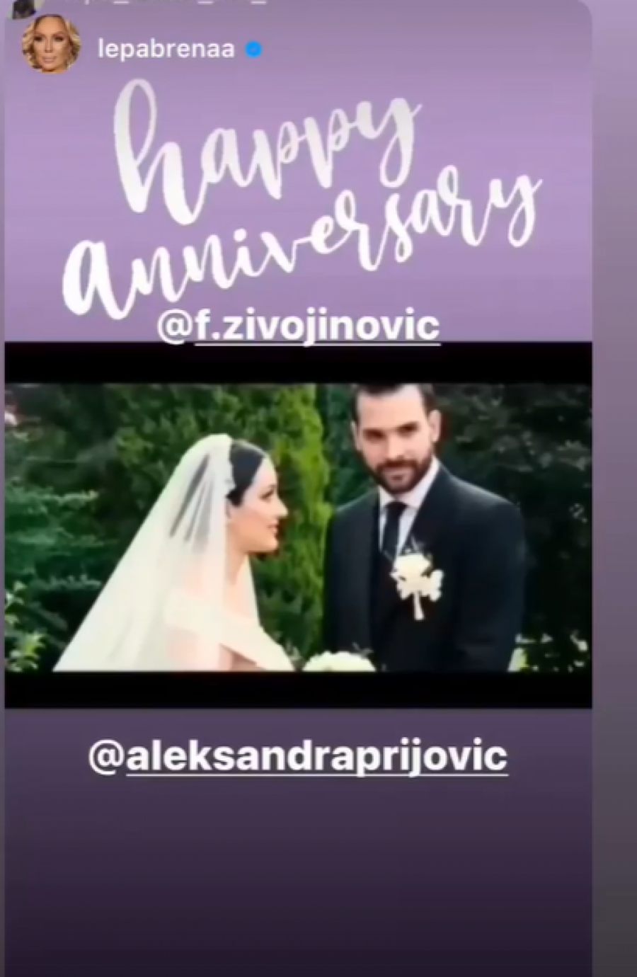 SLAVLJE U DOMU ŽIVOJINOVIĆA Danas je za Aleksandru i Filipa bitan datum, a evo šta im je poručila Lepa Brena (FOTO)