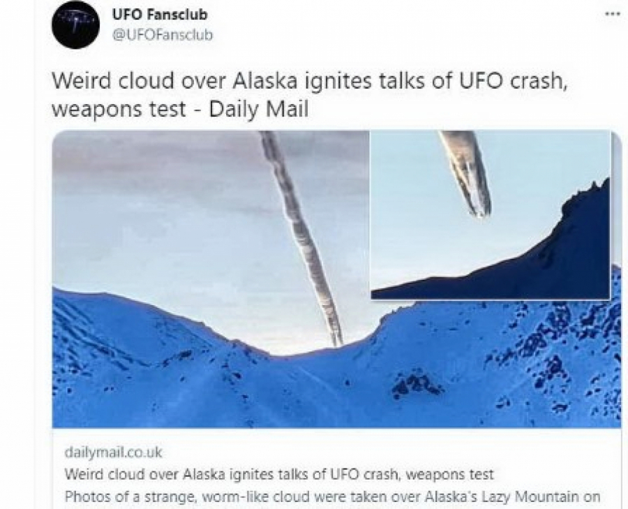 JEZIV OBLAK IZAZVAO POMETNJU NA ALJASCI Amerikanci sumnjaju na rusko tajno oružje