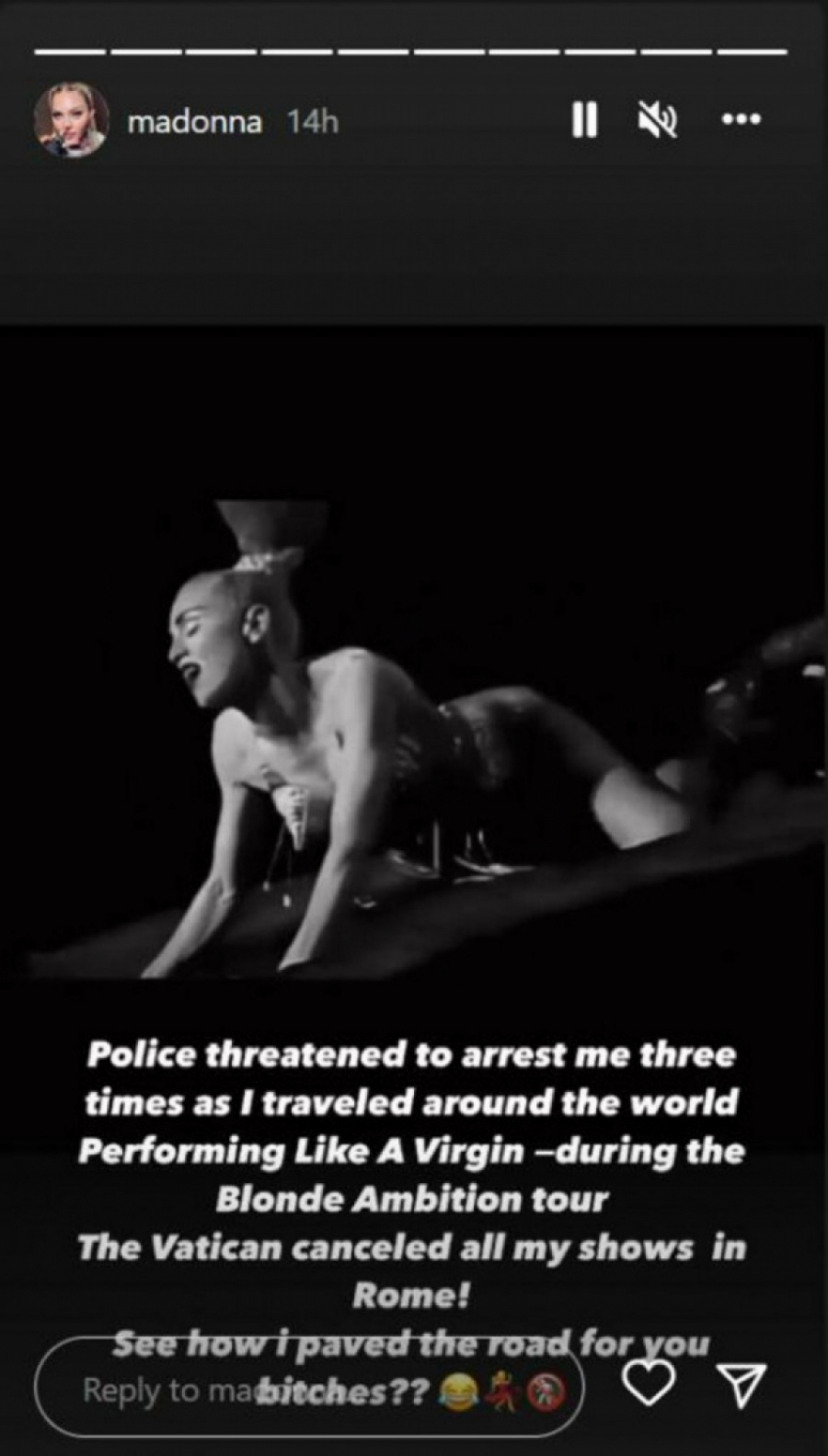 ISPLIVALI ŠOKANTNI DETALJI Madona zbog simuliranja masturbacije na jednoj turneji zamalo nije završila iza rešetaka (FOTO)