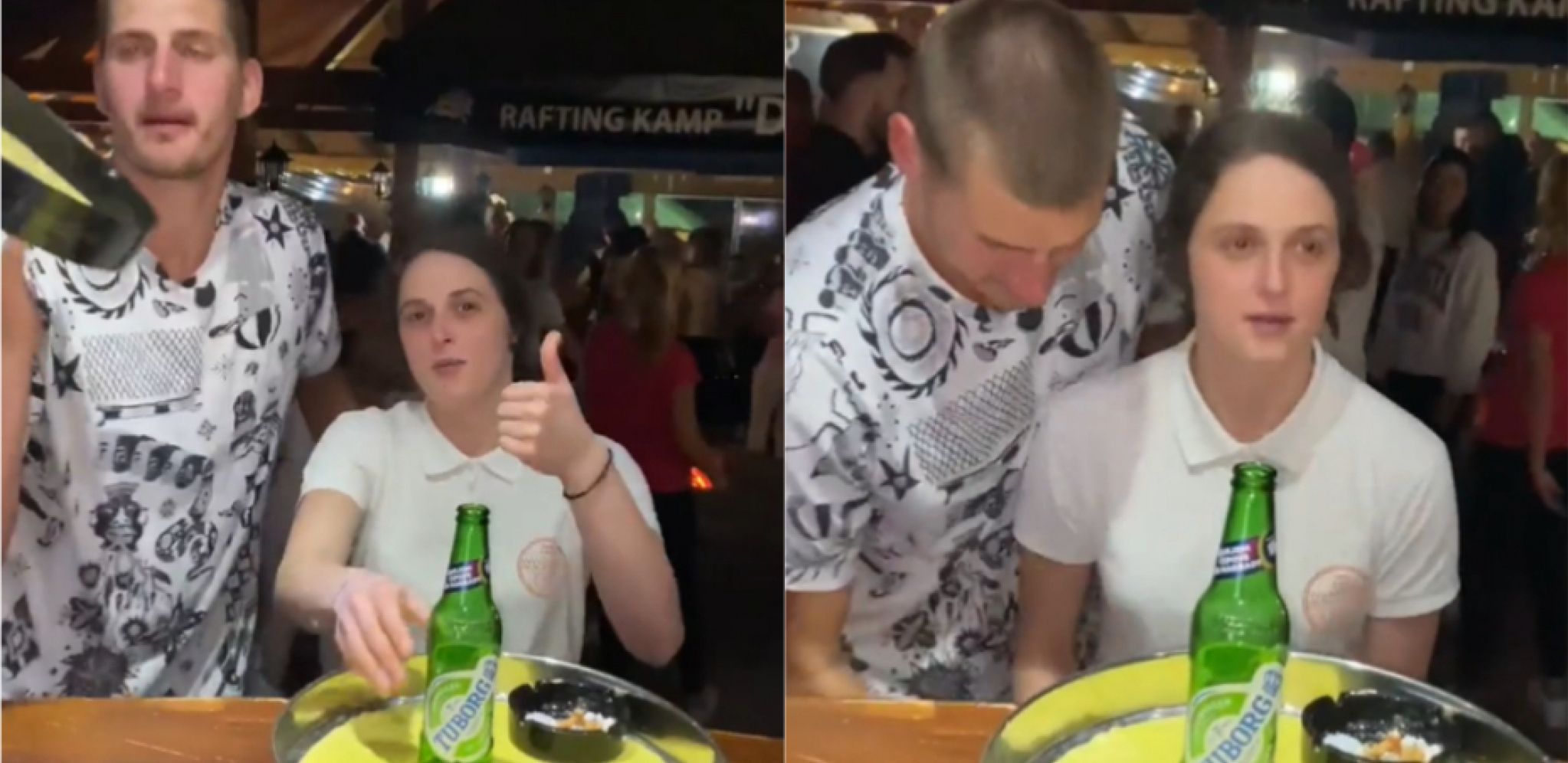 HIT SNIMAK Nikola Jokić malo "preterao" sa pićem, ispadao mu ajncer, konobarica ne zna šta je snašlo (VIDEO)