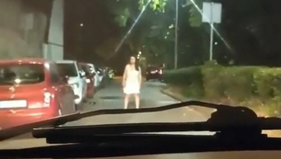 SCENA IZ HOROR FILMA USRED BEOGRADA Žena u beloj spavaćici stala vozaču pred automobil, skamenio se! (VIDEO)