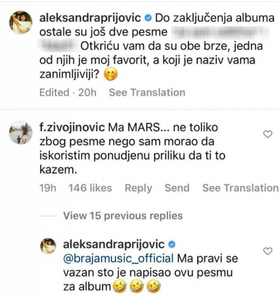 DA LI JE MOGUĆE DA SI OVO NAPISAO JAVNO? Filip Živojinović razbesneo Aleksandru Prijović kada joj je ostavio komentar ispod njene fotografije, mreže se usijale (FOTO)