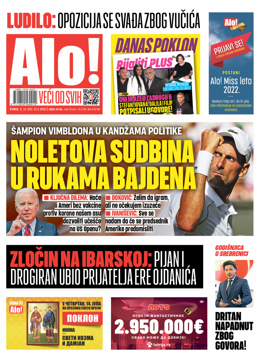 ŠAMPION VIMBLDONA U KANDŽAMA POLITIKE Noletova sudbina u rukama Bajdena