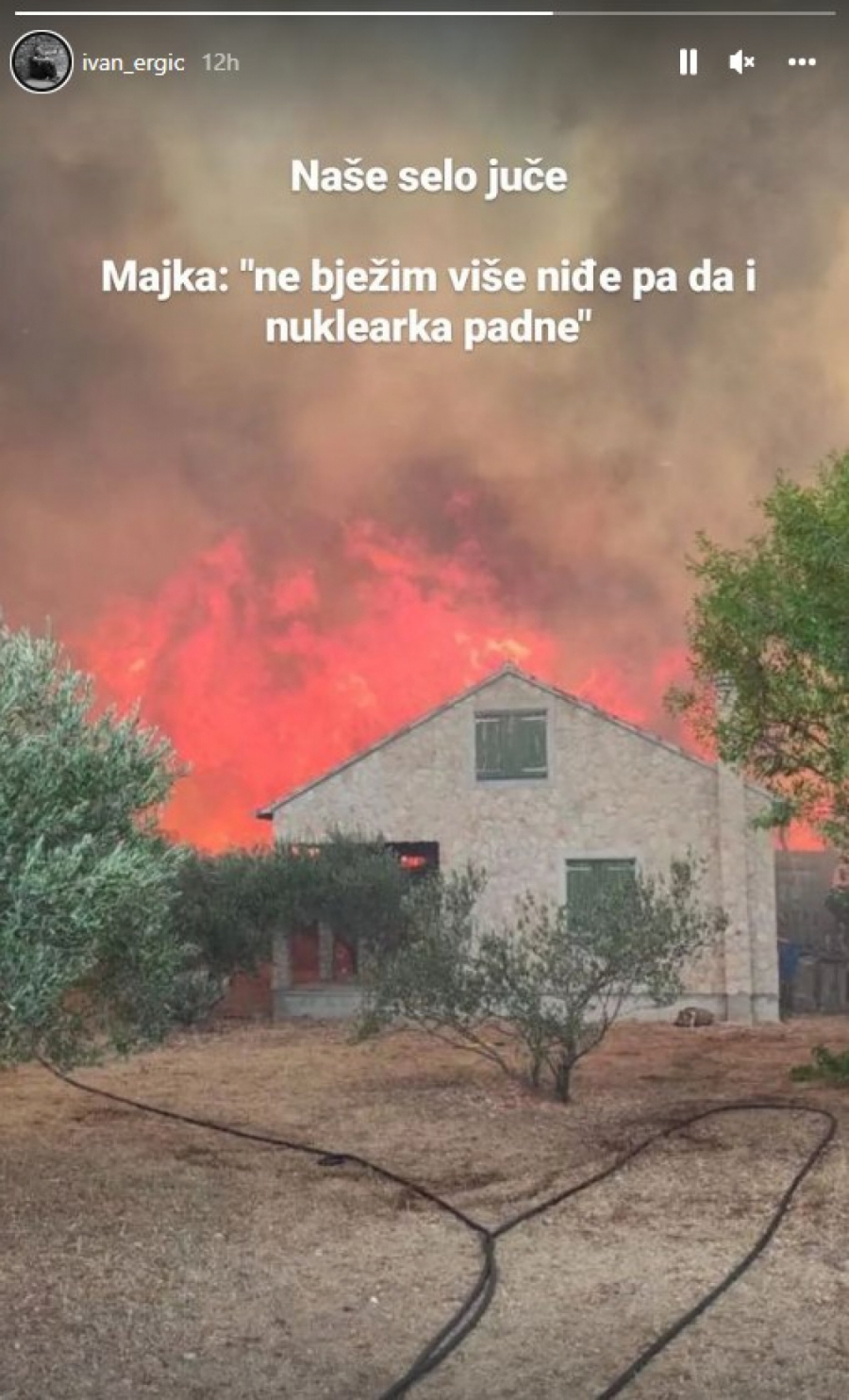 STRAVA I UŽAS Bivšem reprezentativcu izgorela kuća, reči njegove majke teraju suze na oči (FOTO)
