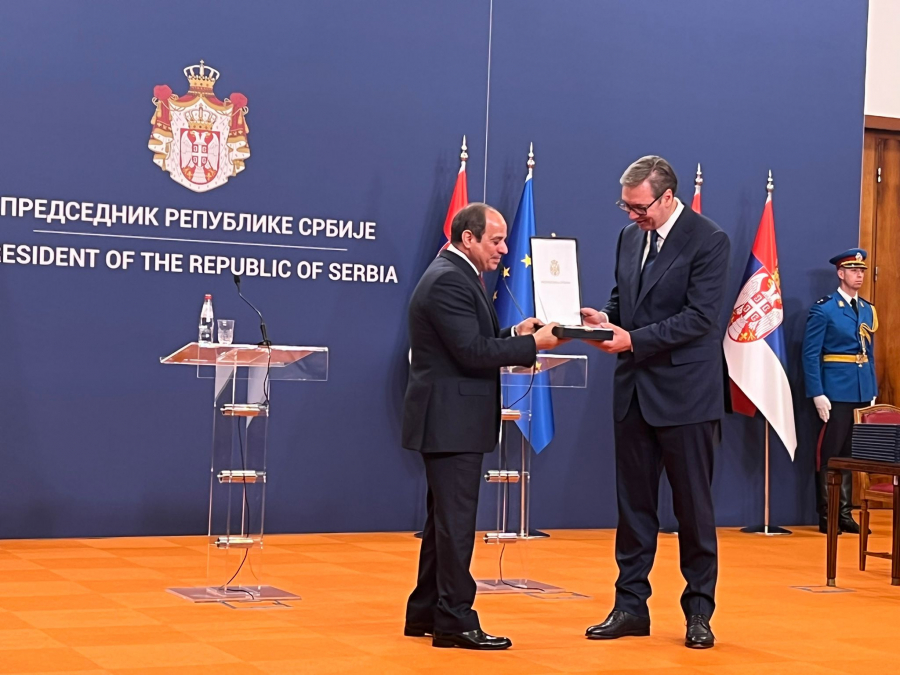 PREDSEDNIK EGIPTA POSETIO SRBIJU Vučić i Al Sisi u prijateljskom razgovoru najavili brojne projekte za Srbiju, potpisani važni memorandumi i deklaracije (FOTO/VIDEO)
