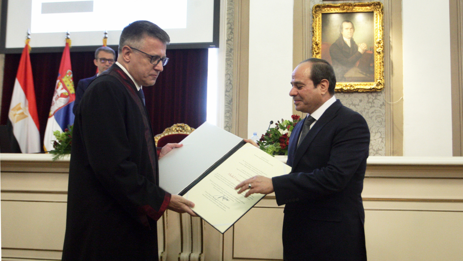 Predsednik Egipta počasni doktor Univerziteta u Beogradu (FOTO)