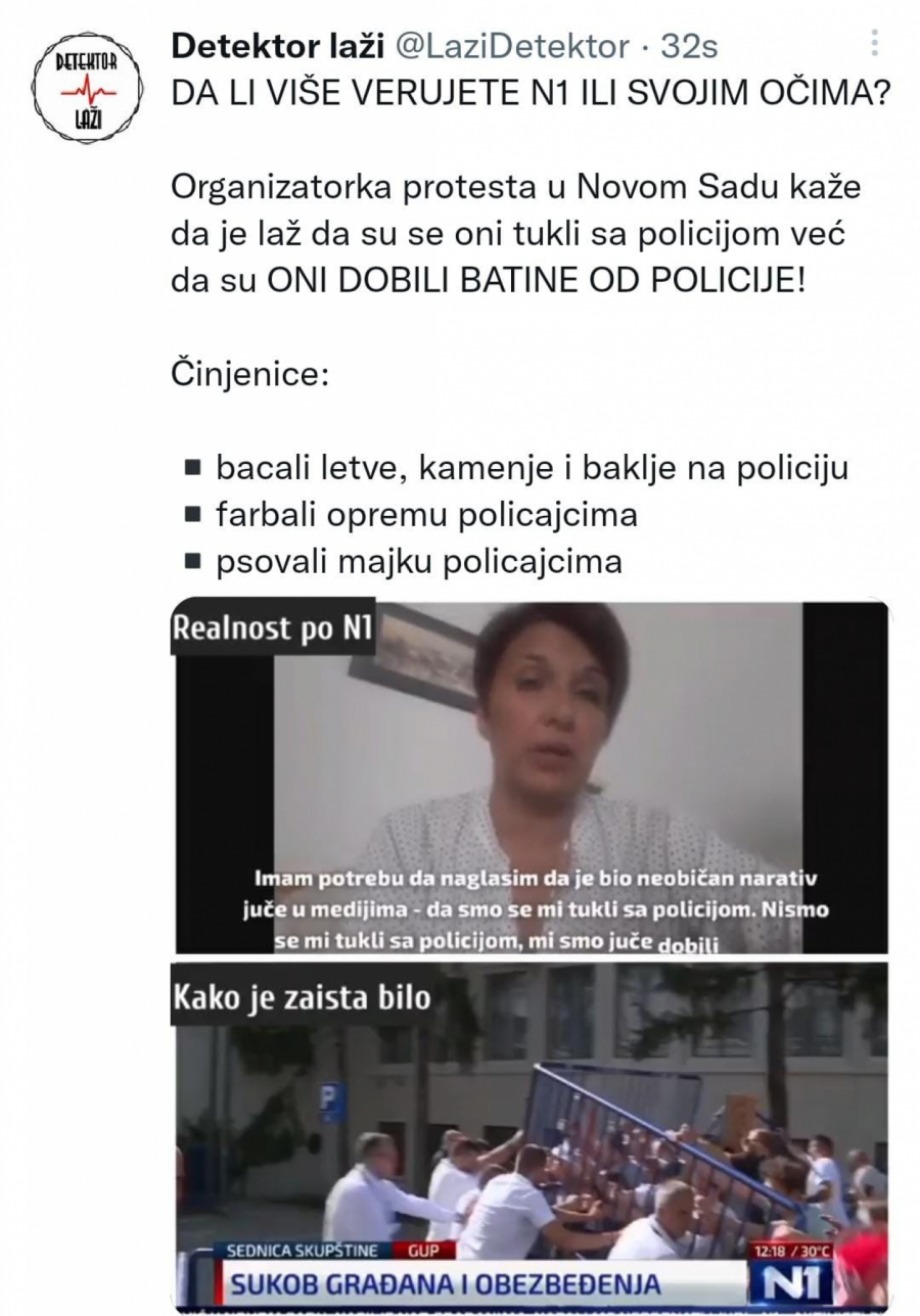 DA LI VIŠE VERUJETE N1 ILI SVOJIM OČIMA? Nisu se tukli s policijom a dobili batine? Pogledate ISTINU (VIDEO)